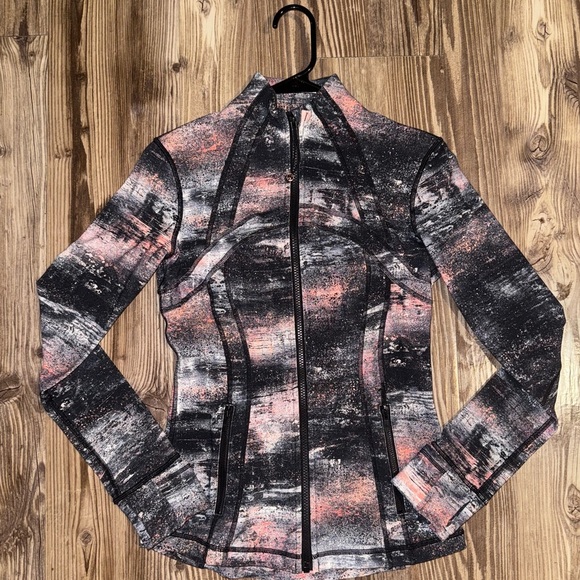 Lululemon Define Jacket Luon Azurite Poppy Coral Multi - Size 6 NWOT - Picture 1 of 12